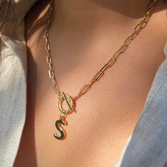Initial Paperclip Necklace by Views & Co