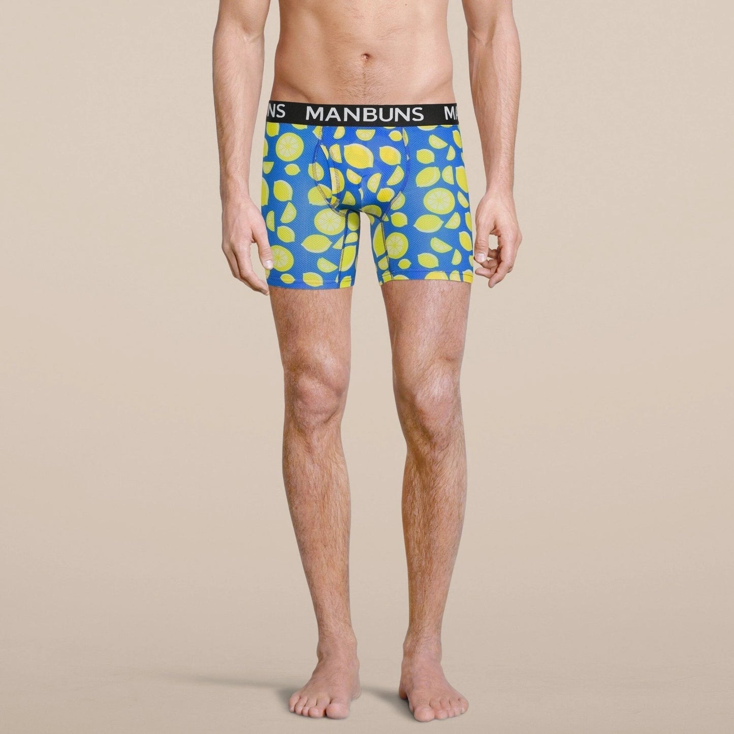 Men's Lemon Boxer Brief Underwear by MANBUNS