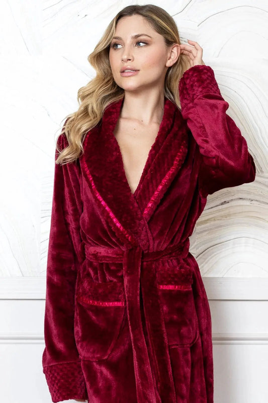Women's Ultra Soft Plush Bathrobe by Lotus Linen
