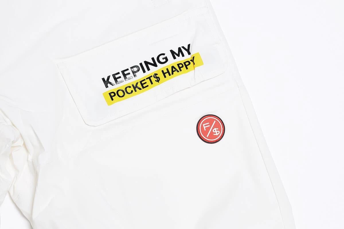 Happy Pockets Jogger (White) by Fly Supply Co