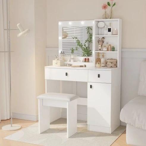 Vanity Desk With Lights by GJG Denim