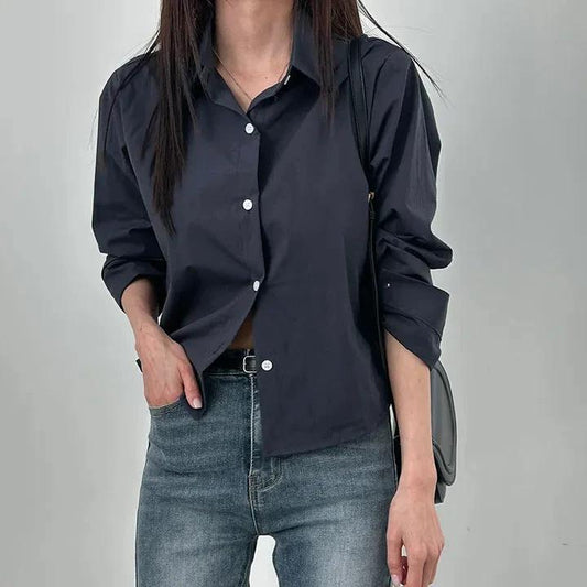 Women's Loose Petite Top Shirt by GJG Denim