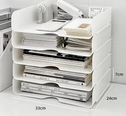 Desktop Storage Box Transparent Acrylic Desk Storage Rack by GJG Denim