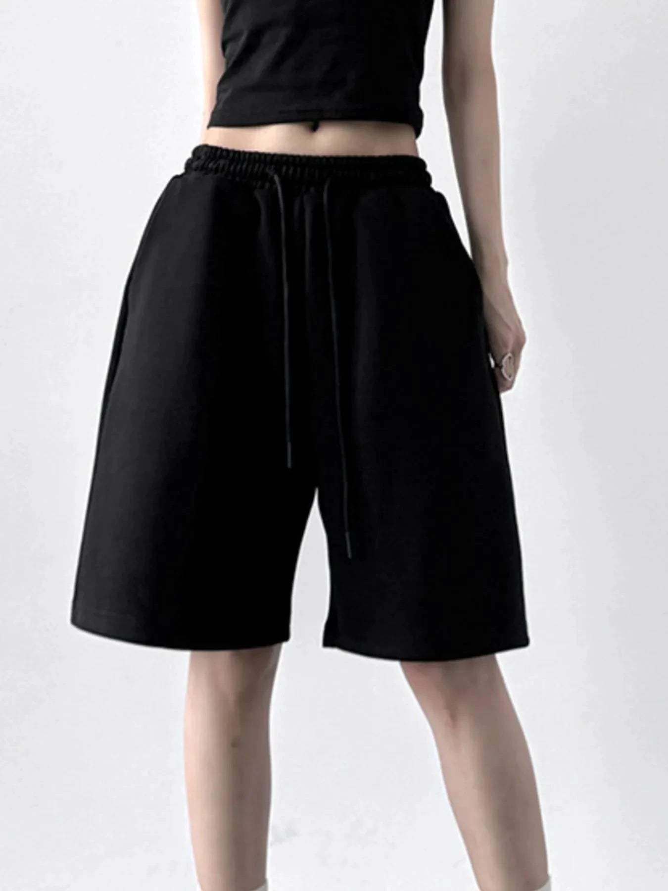 Drawstring Wide Leg Shorts by Lady Ros