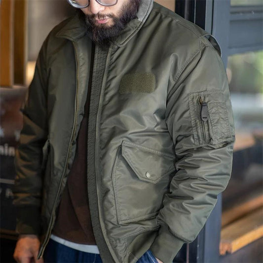 Retro Cotton Padded Pilot Coat by GJG Denim