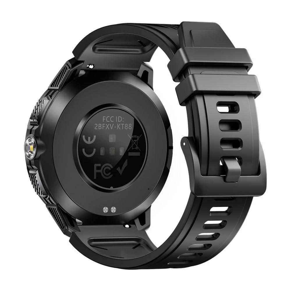 Men's Smart Watch Bluetooth Calling Flashlight Heart Rate Blood Oxygen Pedometer by GJG Denim