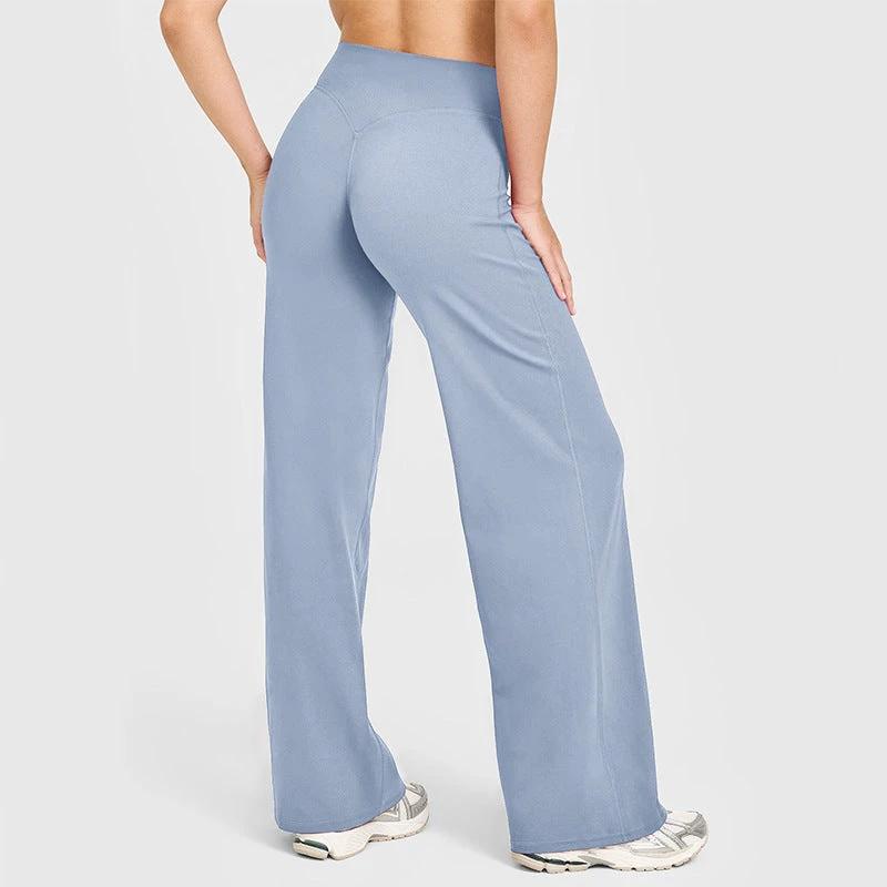 Loose Straight-leg Yoga Pants That Create A Slimming High-waisted Look by GJG Denim