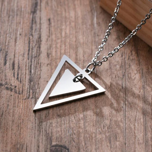 Geometric Trangle Men's Necklace by GJG Denim