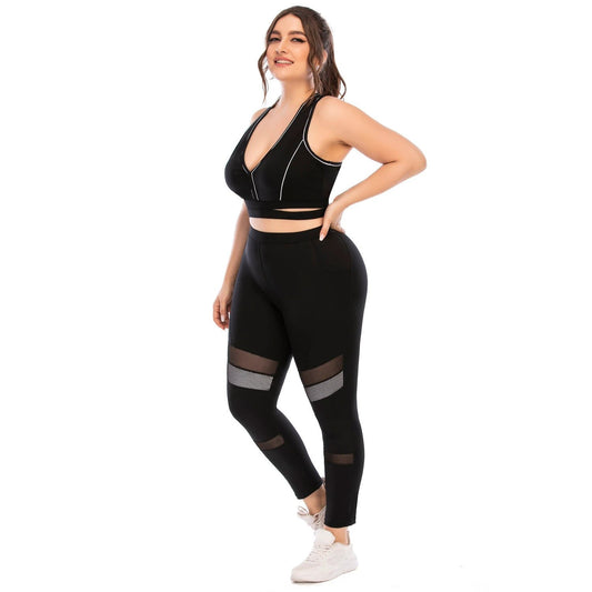 Workout Suits Plus Size Yoga Clothes Tights Pants by GJG Denim