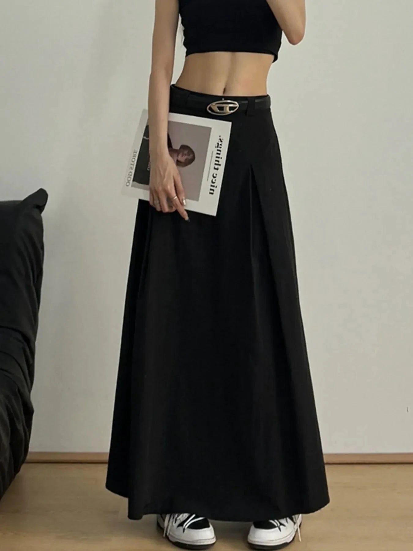 High Waist A-Line Maxi Skirt by Lady Ros