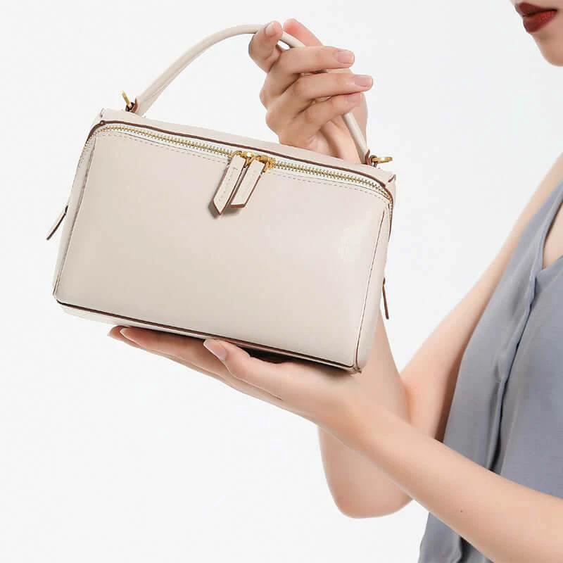 Genuine Leather Original Niche Design Boston Whide Women's Hand Crossbody Pillow Bag by Zara-Craft