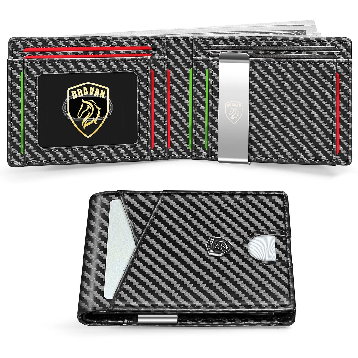Men's Card Holder Portable Carbon Fiber by GJG Denim