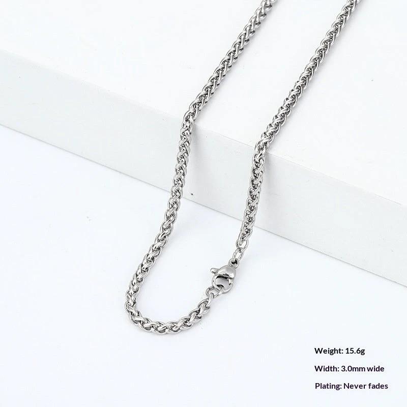 Titanium Steel Dragonbone Chain For Men by GJG Denim