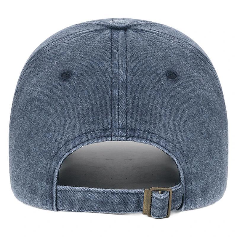 Men's Retro Washed Letters Embroidered Baseball Cap by GJG Denim
