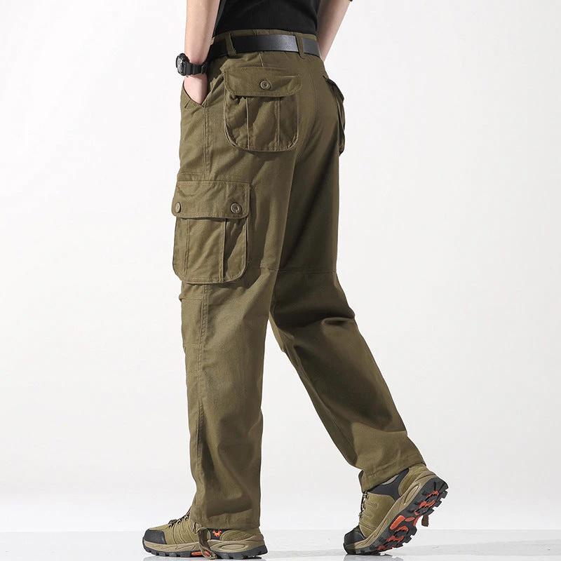 Men's Three-dimensional Pocket Straight-leg Cargo Pants by GJG Denim