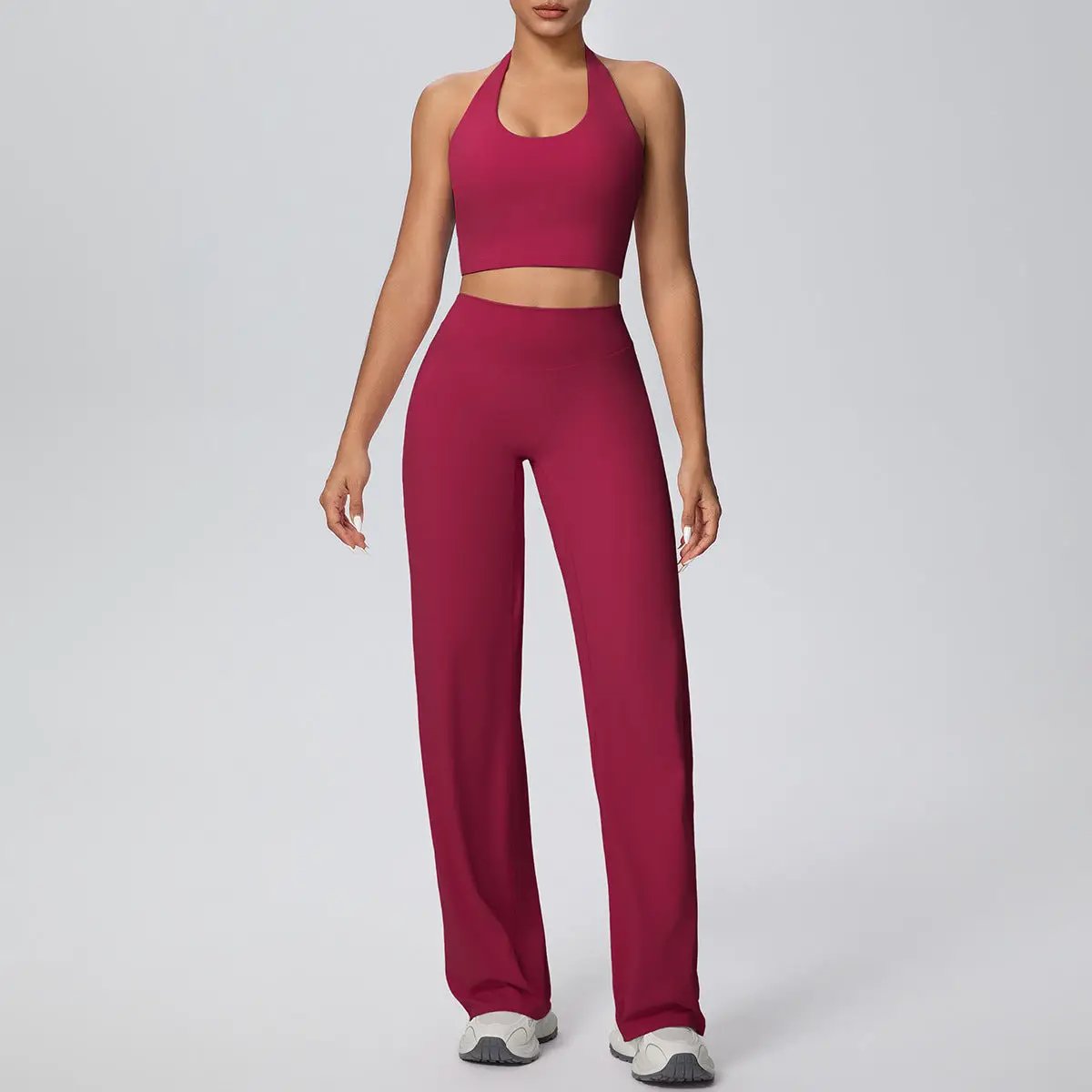 Women's Two-Piece Sports Running Fitness Outfit Set by GJG Denim