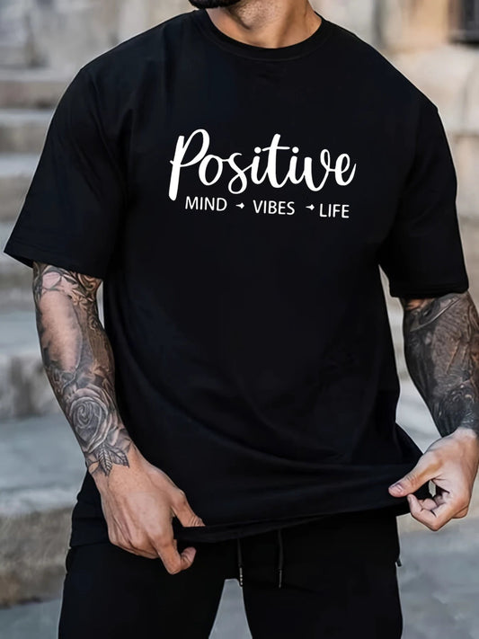 Men's T-shirt, Front Printed T-shirt, Summer, Spring, Autumn Casual Short Sleeved T-shirt, Top As A Gift by GJG Denim