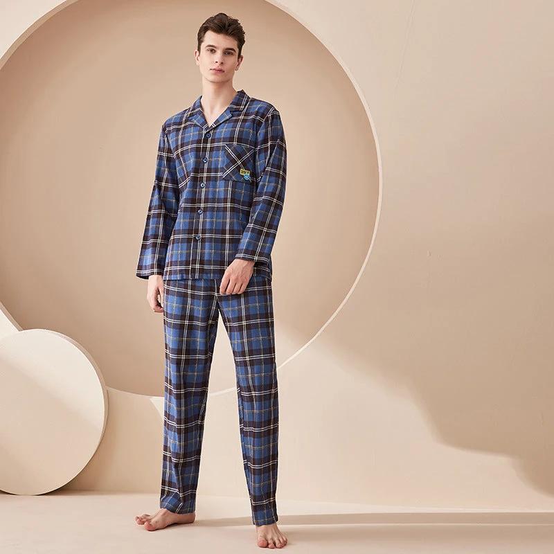 Men's Thickened Cotton Pajamas by GJG Denim