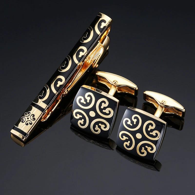 Men's Tie Clip and Cufflinks Set by GJG Denim