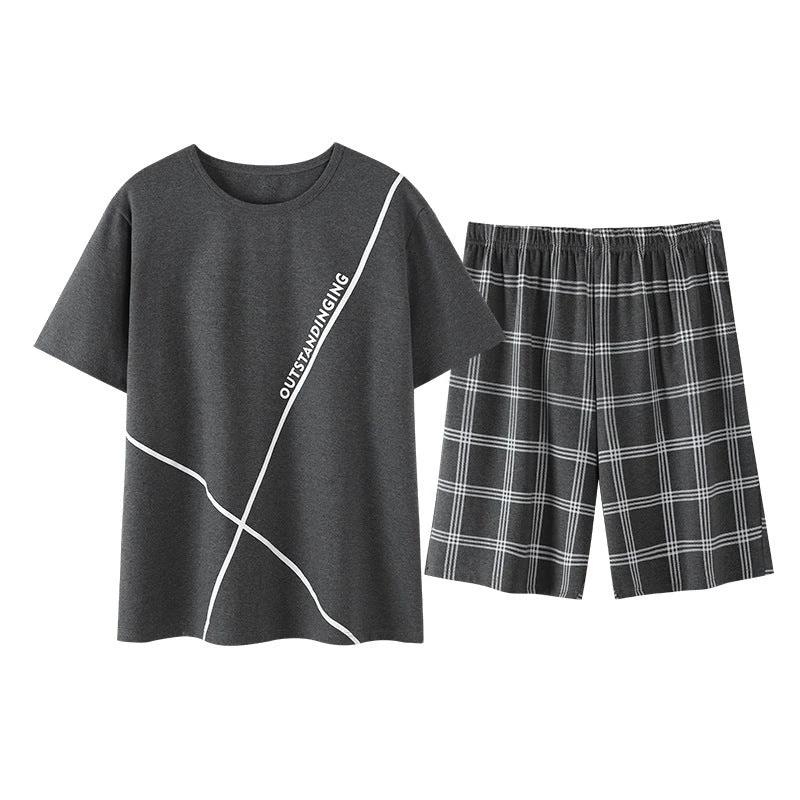Men's Cotton Short Sleeve Pajama Set by GJG Denim