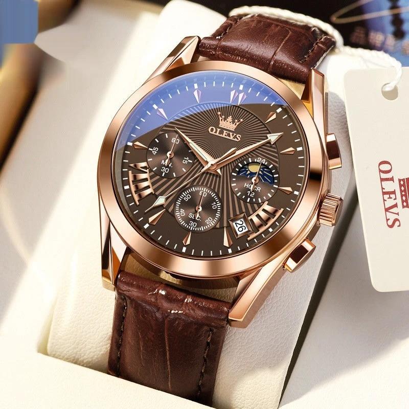 Men's Multifunction Quartz Timing With Calendar Watch by GJG Denim