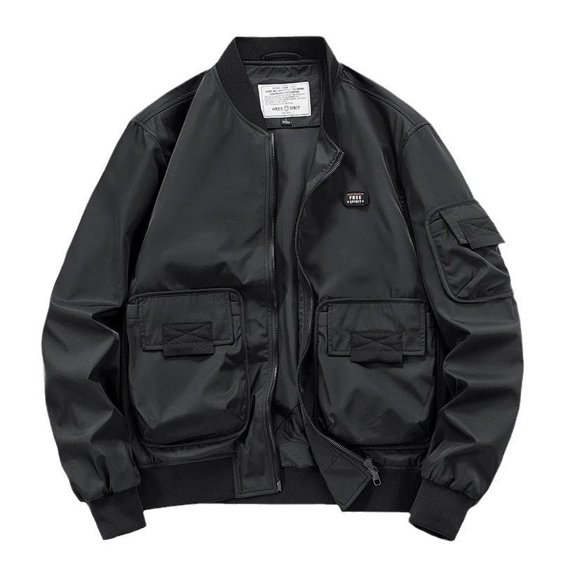 Men's Pilot Multi-bag Windproof Breathable Retro Jacket by GJG Denim
