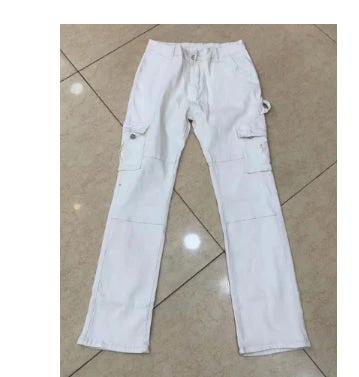 Straight Leg Cargo Pants Women High Waist Casual Baggy Pants by GJG Denim