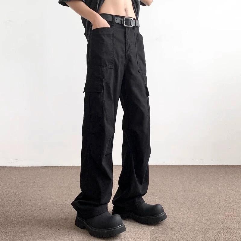 Men's Fashionable Casual Outdoor Loose Straight-Leg Pants by GJG Denim