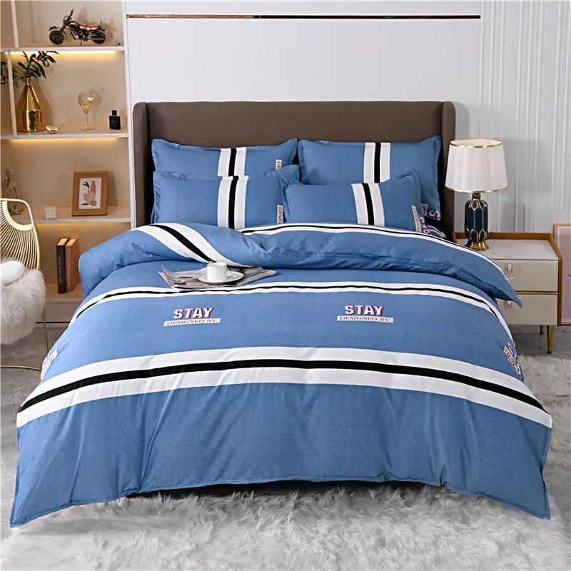 Breathable And Skin-friendly Brushed Duvet Cover And Bed Sheets by GJG Denim