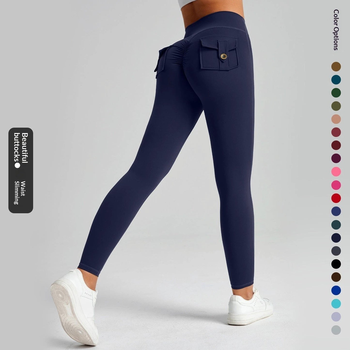 Fitness Yoga Pants For Women High-waisted Butt-lifting Stretchy Form-fitting Workout Tights by GJG Denim