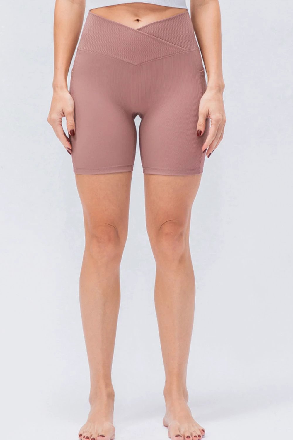 Slim Fit V-Waistband Sports Shorts by Lady Ros