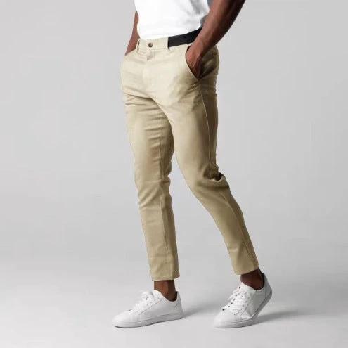 Men's Slim Business Casual Straight Pants by GJG Denim