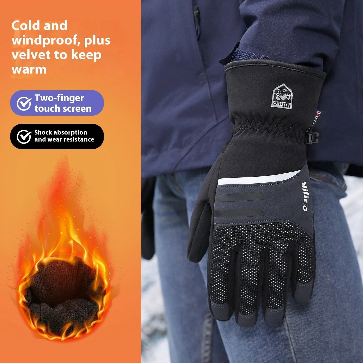 Men's Non-slip Cold Wear-resistant Gloves by GJG Denim