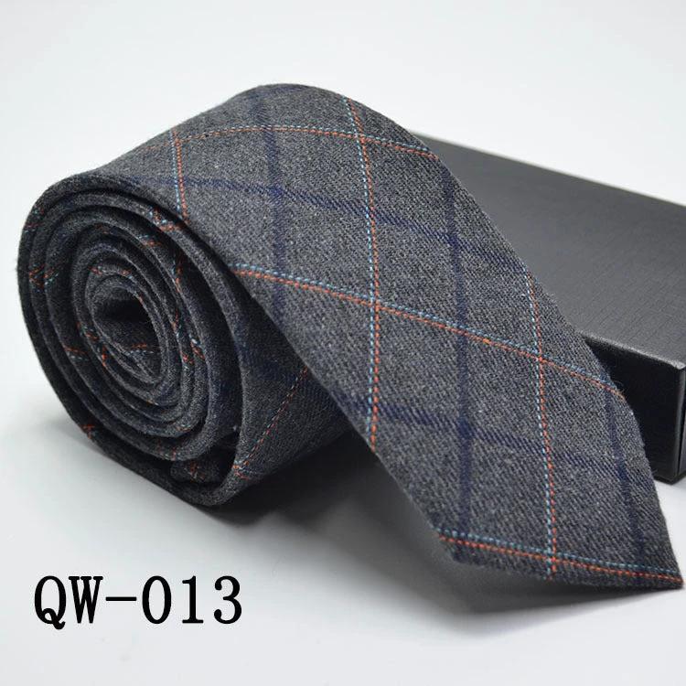 Men's Super Narrow Wool-like Elegant Tie by GJG Denim