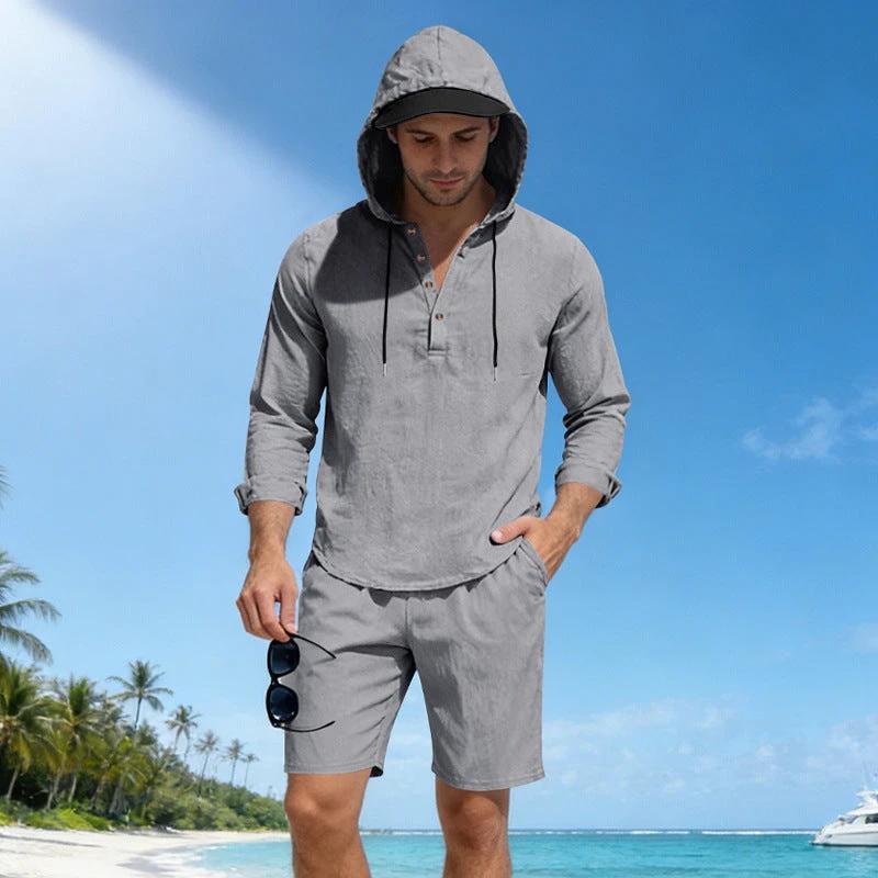 Lightweight Breathable Loose-fit Linen Men's Suit by GJG Denim