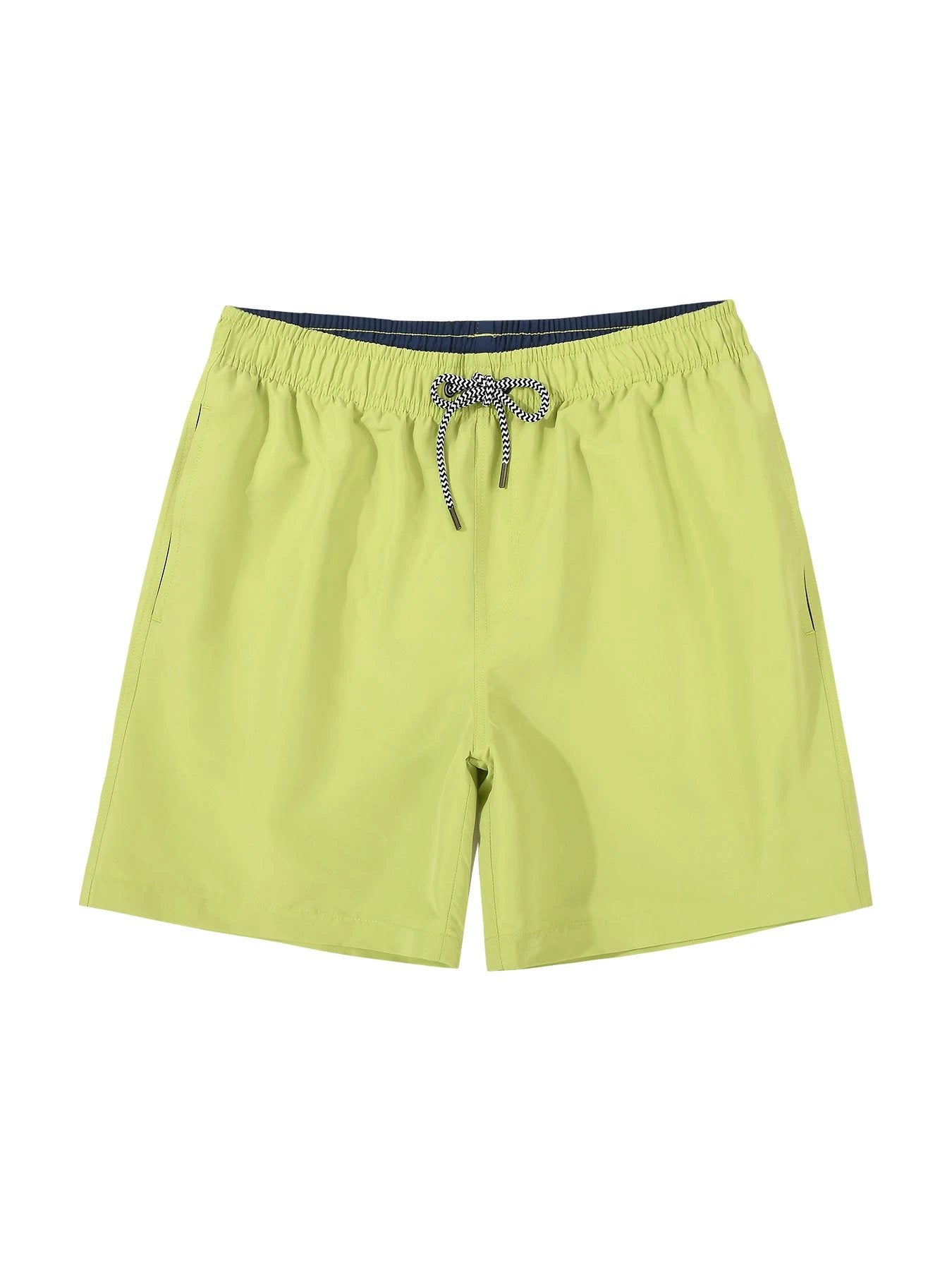 Solid Color Lined Men's Swim Trunks Relaxed Fit And Quick Drying by GJG Denim