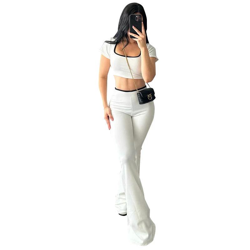 Comfortable Low Waist Elastic Navel Slightly Pull Slimming Suit by GJG Denim