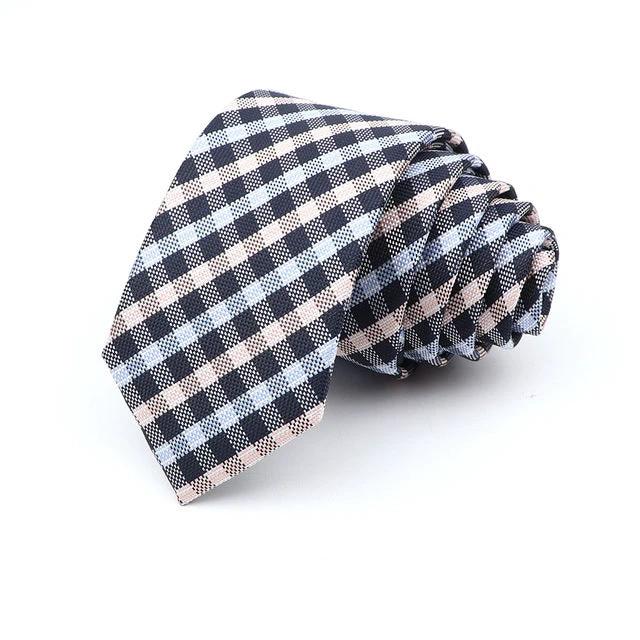 Men's 6cm Casual Ties Skinny Tie Fashion Polyester Plaid by GJG Denim