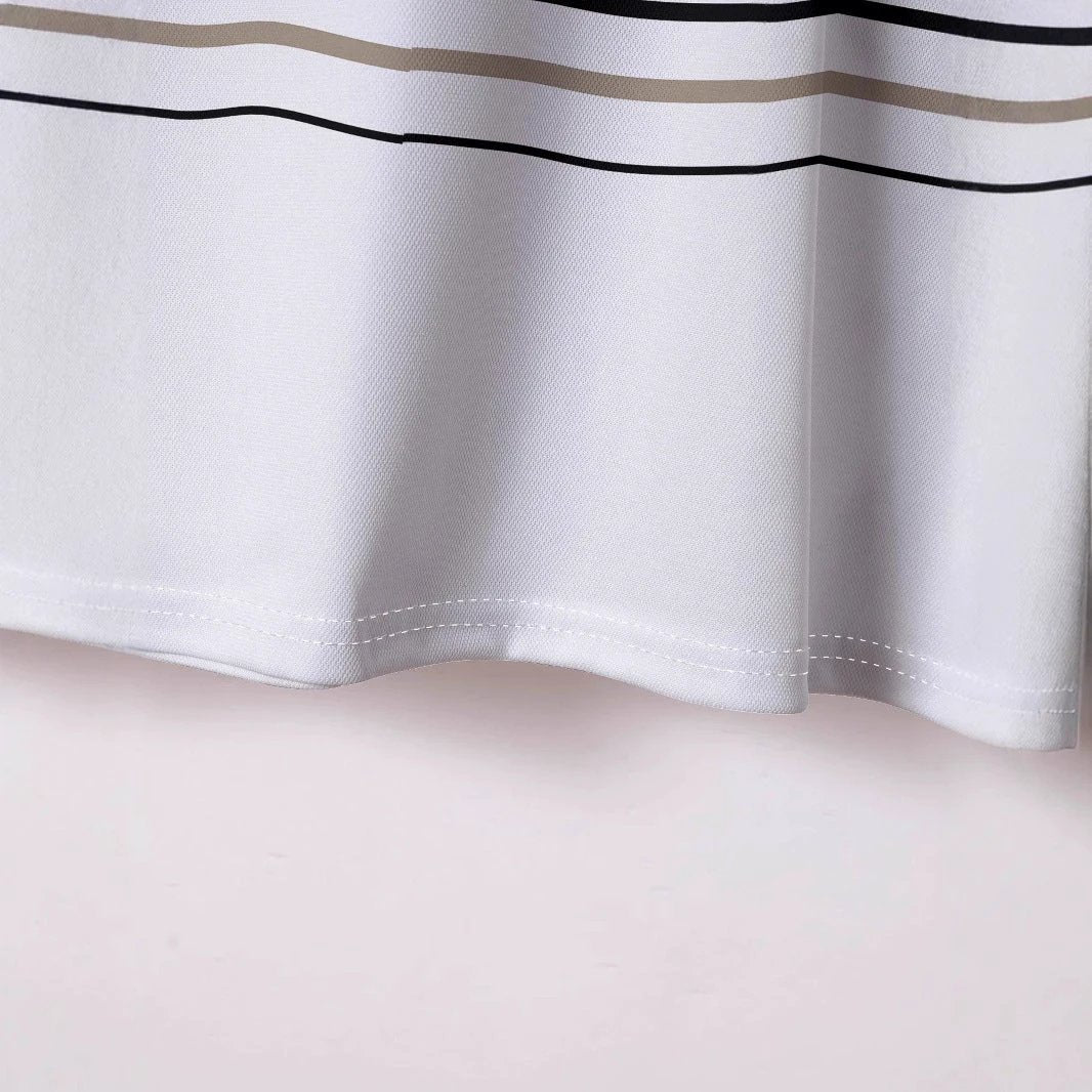 Men's Striped Short Sleeve Summer Business Casual Loose T-shirt by GJG Denim