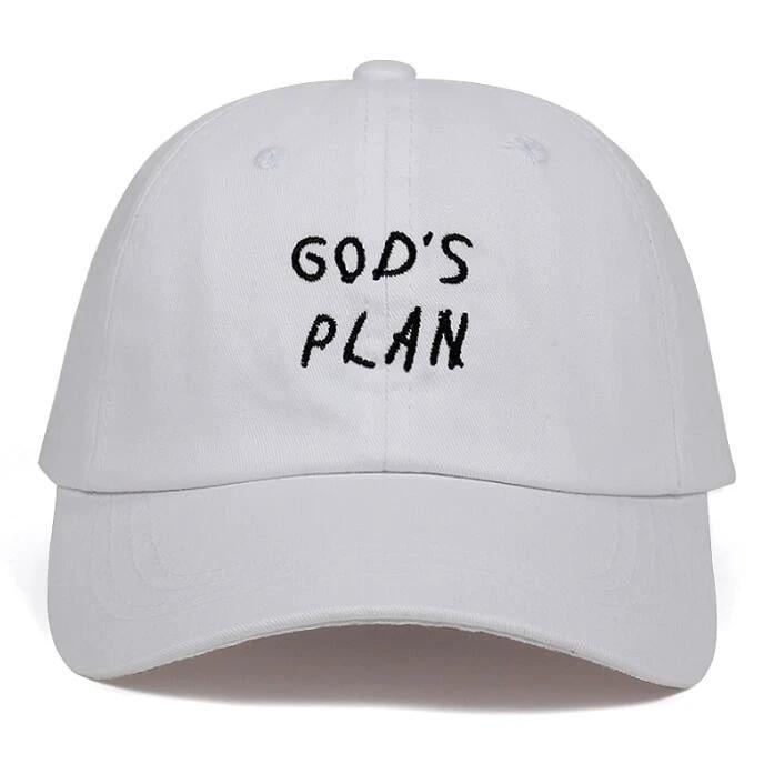 "God's Plan" Sunshade Letter Baseball Duckbill Cap by GJG Denim