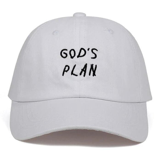 "God's Plan" Sunshade Letter Baseball Duckbill Cap by GJG Denim