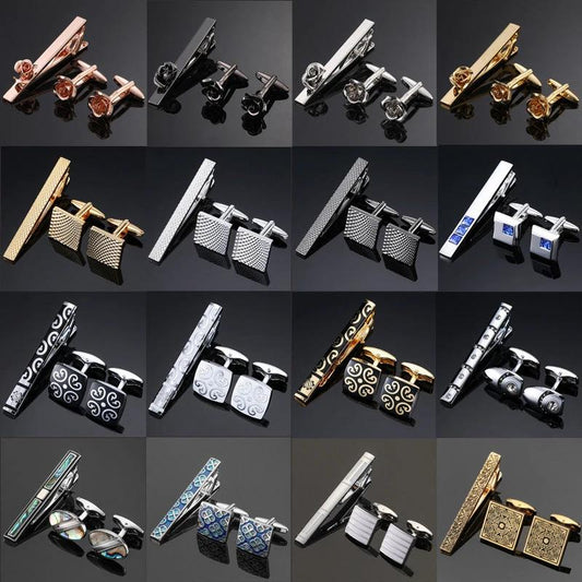 Men's Tie Clip and Cufflinks Set by GJG Denim