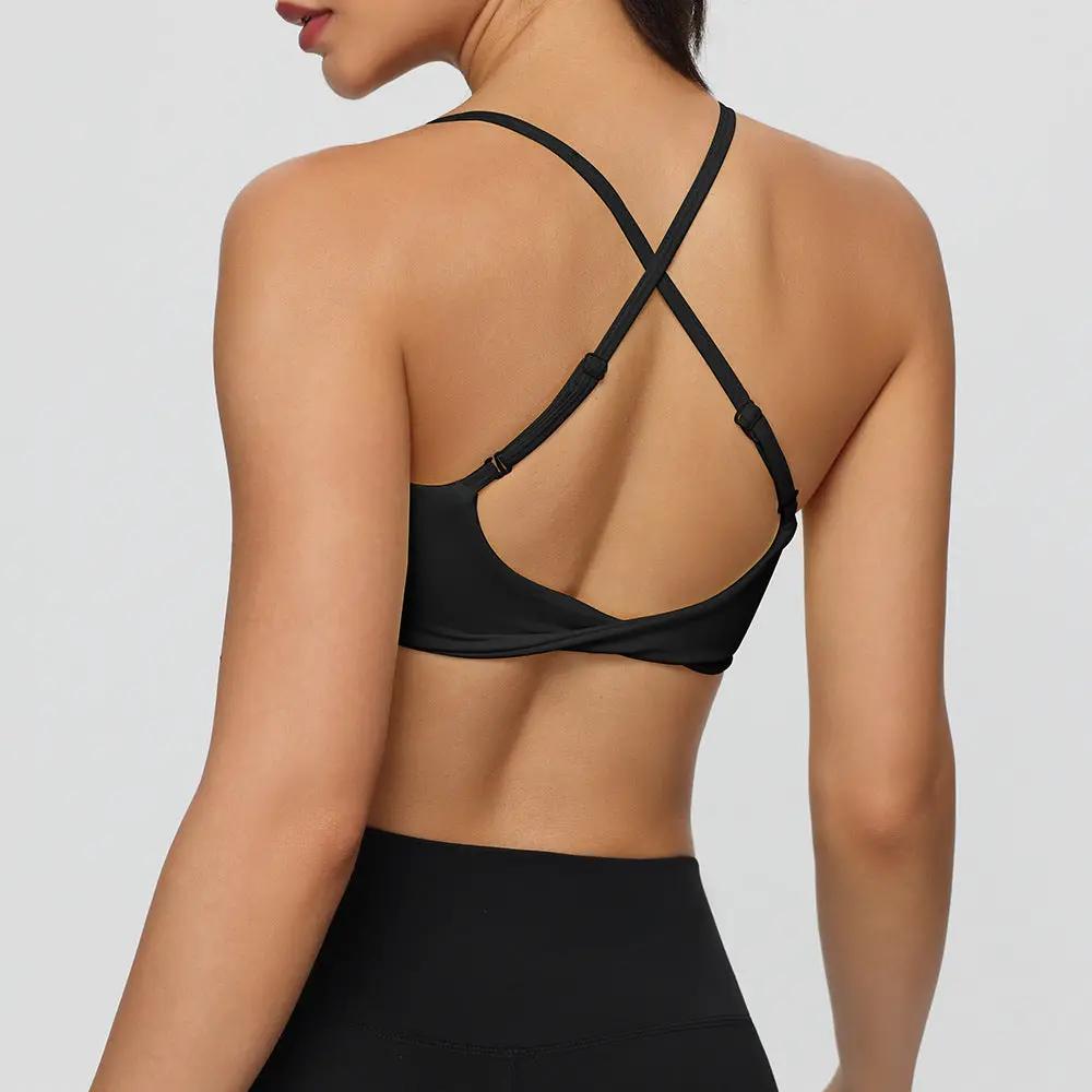 Adjustable-Strap Shock-Proof Running Fitness And Yoga Bra by GJG Denim