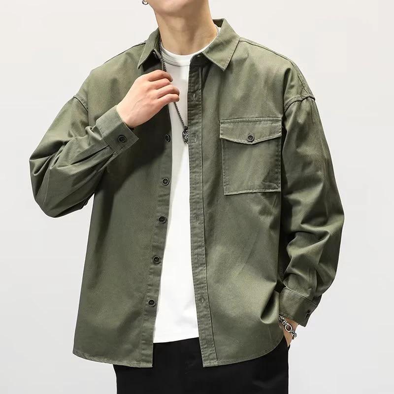 Casual Long Sleeve Shirt Cardigan Jacket by GJG Denim