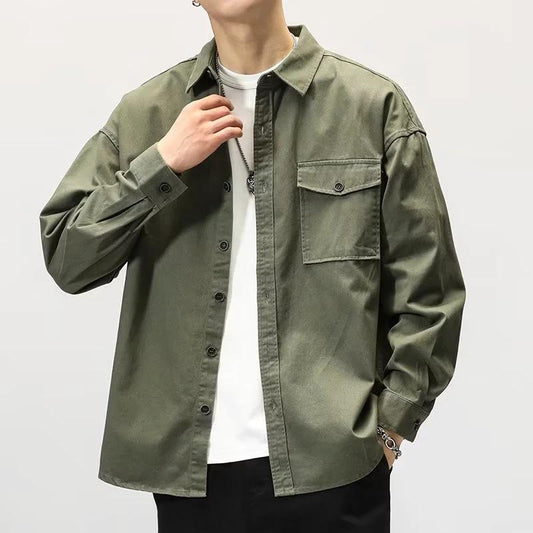 Casual Long Sleeve Shirt Cardigan Jacket by GJG Denim