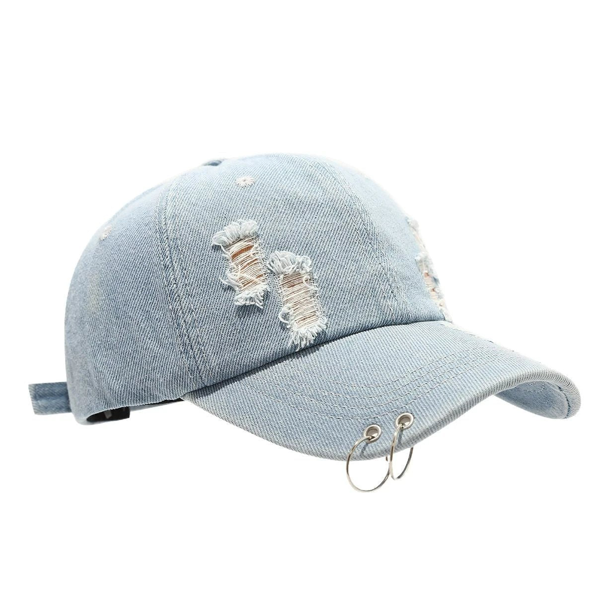 Men's Retro Street Peaked Baseball Hat by GJG Denim