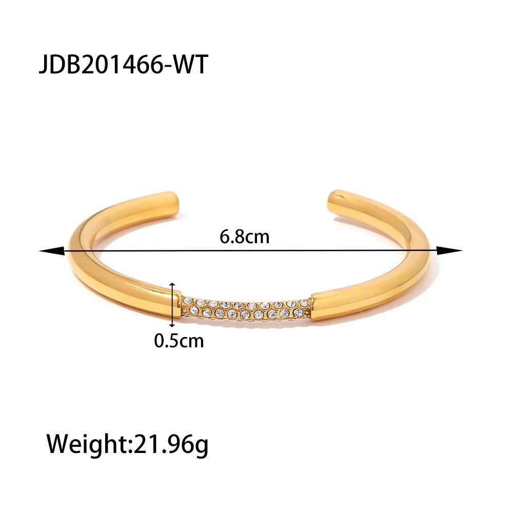 European And American Stainless Steel Zircon Bracelet High Sense by GJG Denim