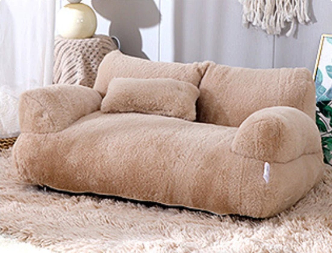Luxury Cat Bed Sofa Winter Warm Cat Nest Pet Bed For Small Medium Dogs Cats Comfortable Plush Puppy Bed Pet Supplies by GJG Denim