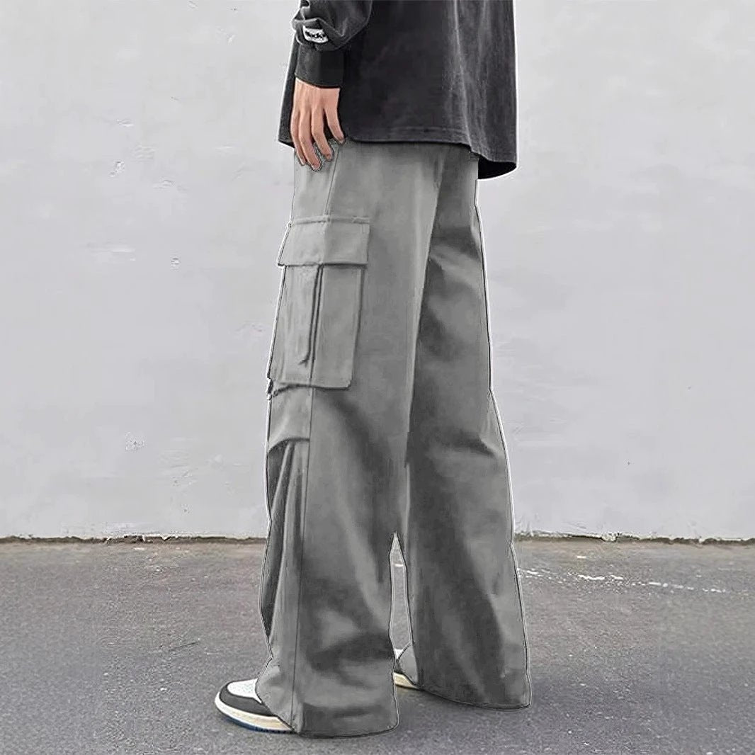 Men's Wide-leg Parachute Pants by GJG Denim
