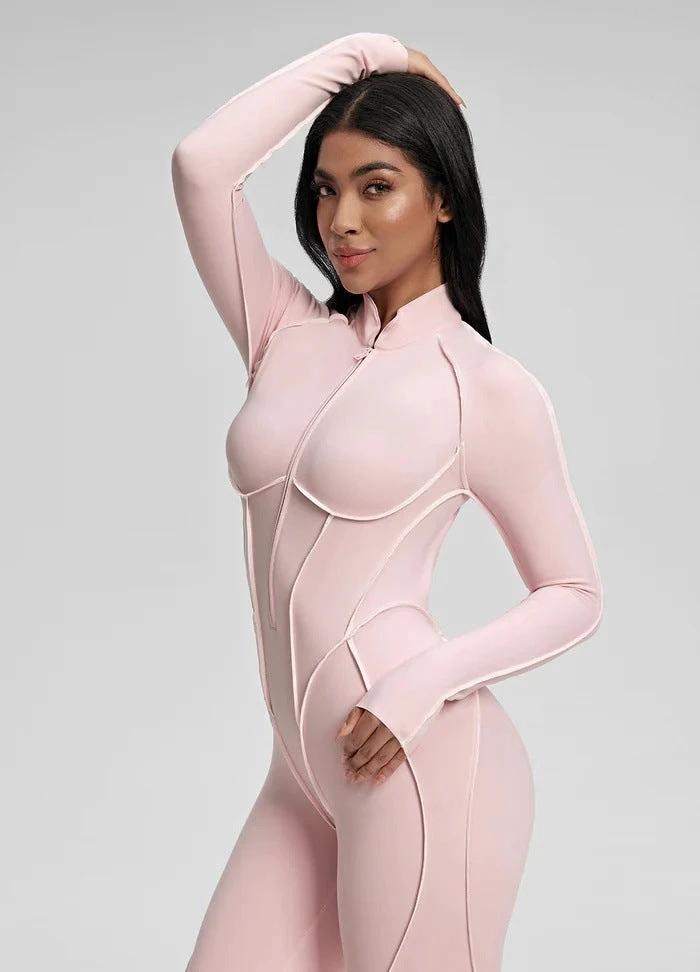 Sports Fitness Split Design One-piece Yoga Clothes With Chest Pad Breathable by GJG Denim